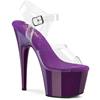 Pleaser - ADORE708 Sandale à bride à la cheville - Transparent/Violet Product image